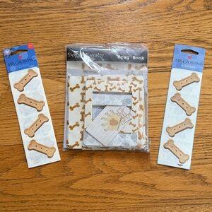 Craft Keepsake Dog Brag Book with Tan and White Design and 2extra sticker sheets